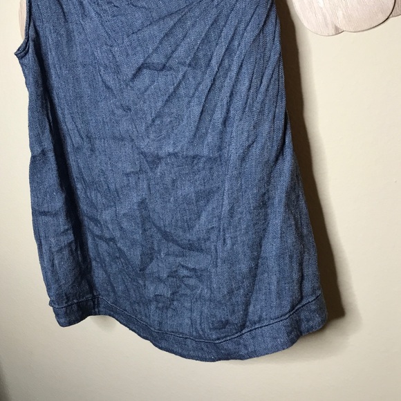 🔥 LOFT chambray one shoulder tank top blouse - Picture 2 of 4